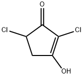 2-Cyclopenten-1-one,  2,5-dichloro-3-hydroxy- Struktur