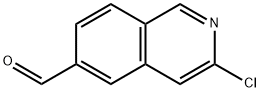 3-Chloro-6-formylisoquinoline, 3-Chloro-6-formyl-2-azanaphthalene Struktur