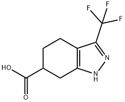 3-(trifluoroMethyl)-4,5,6,7-tetrahydro-1H-indazol-6-carboxylic acid Struktur