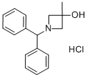 1-(Diphenylmethyl)-3-methyl-3-azetidinol hydrochloride Struktur