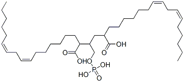 1-[(phosphonooxy)methyl]ethane-1,2-diyl bis[(9Z,12Z)-octadeca-9,12-dienoate]  Struktur