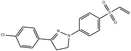 3-(4-chlorophenyl)-4,5-dihydro-1-[4-(vinylsulphonyl)phenyl]-1H-pyrazole Struktur