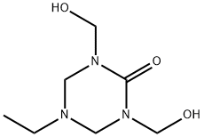 5-ethyltetrahydro-1,3-bis(hydroxymethyl)-1,3,5-triazin-2(1H)-one Struktur