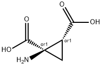 1,2-Cyclopropanedicarboxylicacid,1-amino-,trans-(9CI) Struktur