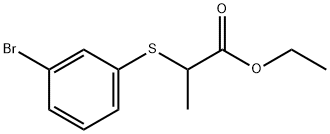 Ethyl 2-(3-bromophenyl)sulfanylpropanoate Struktur