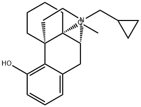 N-cyclopropylmethyl-4-hydroxy-14-methoxymorphinan Struktur