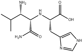 N-(2-amino-1-(aminocarbonyl)-3-methylbutyl)histidine Struktur