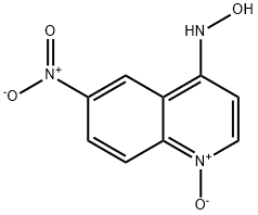 4-(Hydroxyamino)-6-nitroquinoline 1-oxide Struktur