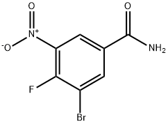 3-Bromo-4-fluoro-5-nitrobenzamide Struktur