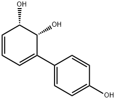 3,5-Cyclohexadiene-1,2-diol, 3-(4-hydroxyphenyl)-, (1S-cis)- (9CI) Struktur