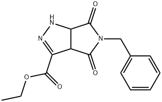 ethyl 5-benzyl-1,3a,4,5,6,6a-hexahydro-4,6-dioxopyrrolo[3,4-c]pyrazole-3-carboxylate Struktur