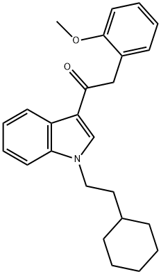 1-(1-(2-cyclohexylethyl)-1H-indol-3-yl)-2-(2-Methoxyphenyl)ethanone Struktur