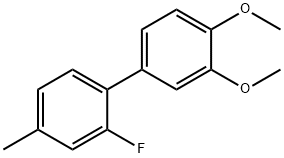 3',4'-DiMethoxy-2-fluoro-4-Methylbiphenyl Struktur