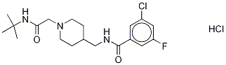 N-((1-(2-(tert-ButylaMino)-2-oxoethyl)piperidin-4-yl)Methyl)-3-chloro-5-fluorobenzaMide-d9 Hydrochloride Salt Struktur