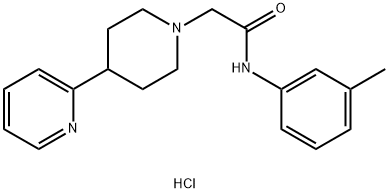 N-(3-Methylphenyl)-4-(2-pyridinyl)-1-piperidineacetamide dihydrochloride Struktur