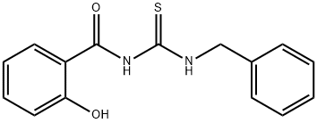 N-salicyloyl-N-benzylthiourea Struktur