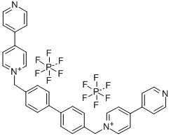 1,1'-[BIPHENYL-4,4'-DIYLBIS(METHYLENE)]BIS(4,4'-BIPYRIDINIUM) BIS(HEXAFLUOROPHOSPHATE) Struktur