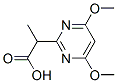 2-Pyrimidineacetic acid, 4,6-dimethoxy--alpha--methyl- (9CI) Struktur