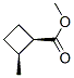 Cyclobutanecarboxylic acid, 2-methyl-, methyl ester, (1R,2S)- (9CI) Struktur