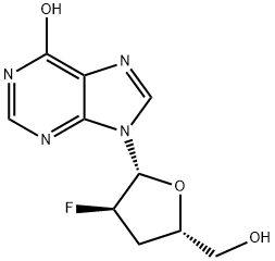 2'-fluoro-2',3'-dideoxyinosine Struktur