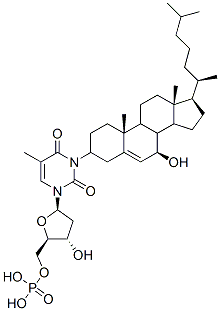 3-(7 beta-hydroxycholesteryl) 5'-thymidylyl monophosphate Struktur