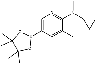 N-cyclopropyl-N,3-diMethyl-5-(4,4,5,5-tetraMethyl-1,3,2-dioxaborolan-2-yl)pyridin-2-aMine Struktur