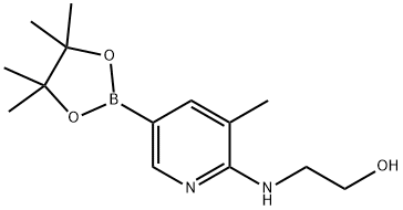 2-(3-Methyl-5-(4,4,5,5-tetraMethyl-1,3,2-dioxaborolan-2-yl)pyridin-2-ylaMino)ethanol Struktur