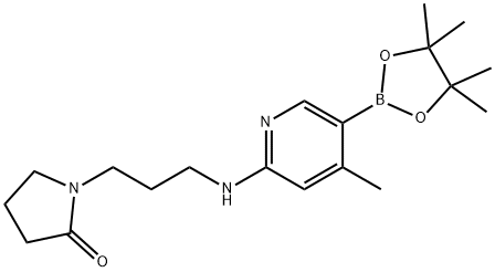 1-(3-(4-Methyl-5-(4,4,5,5-tetraMethyl-1,3,2-dioxaborolan-2-yl)pyridin-2-ylaMino)propyl)pyrrolidin-2-one Struktur