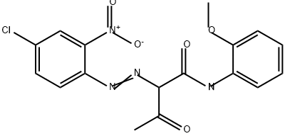 2-[(4-クロロ-2-ニトロフェニル)アゾ]-N-(2-メトキシフェニル)-3-オキソブタンアミド 化學(xué)構(gòu)造式