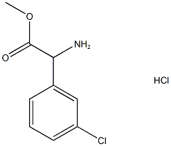 METHYL AMINO(3-CHLOROPHENYL)ACETATE HYDROCHLORIDE Struktur