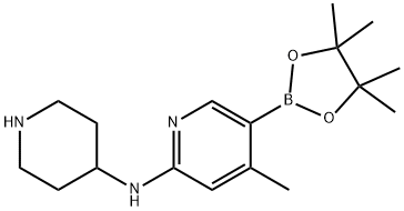 4-Methyl-N-(piperidin-4-yl)-5-(4,4,5,5-tetraMethyl-1,3,2-dioxaborolan-2-yl)pyridin-2-aMine Struktur