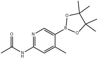 N-(4-Methyl-5-(4,4,5,5-tetraMethyl-1,3,2-dioxaborolan-2-yl)pyridin-2-yl)acetaMide Struktur