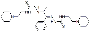 1,1'-(1-Methyl-2-phenyl-1,2-ethanediylidene)bis[4-(2-piperidinoethyl)thiosemicarbazide] Struktur