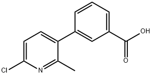 3-(6-Chloro-2-methylpyridin-3-yl)benzoic acid Struktur