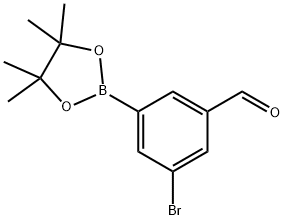 3-broMo-5-(4,4,5,5-tetraMethyl-1,3,2-dioxaborolan-2-yl)benzaldehyde Struktur