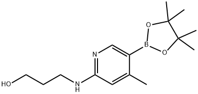 3-(4-Methyl-5-(4,4,5,5-tetraMethyl-1,3,2-dioxaborolan-2-yl)pyridin-2-ylaMino)propan-1-ol Struktur