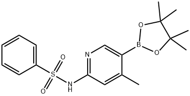 N-(4-Methyl-5-(4,4,5,5-tetraMethyl-1,3,2-dioxaborolan-2-yl)pyridin-2-yl)benzenesulfonaMide Struktur