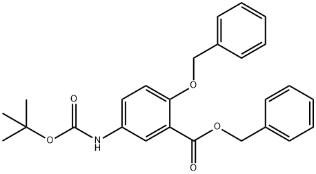 5-[[(1,1-DiMethylethoxy)carbonyl]aMino]-2-(phenylMethoxy)-benzoic Acid PhenylMethyl Ester Struktur