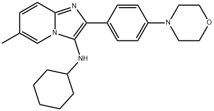 N-Cyclohexyl-6-Methyl-2-[4-(4-Morpholinyl]-iMidazo[1,2-a]pyridin-3-aMine Struktur