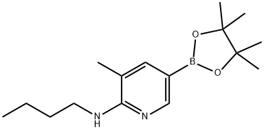 N-butyl-3-Methyl-5-(4,4,5,5-tetraMethyl-1,3,2-dioxaborolan-2-yl)pyridin-2-aMine Struktur