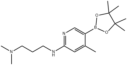 N1,N1-diMethyl-N3-(4-Methyl-5-(4,4,5,5-tetraMethyl-1,3,2-dioxaborolan-2-yl)pyridin-2-yl)propane-1,3-diaMine Struktur