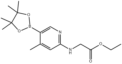 ethyl 2-(4-Methyl-5-(4,4,5,5-tetraMethyl-1,3,2-dioxaborolan-2-yl)pyridin-2-ylaMino)acetate Struktur