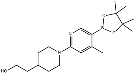 2-(1-(4-Methyl-5-(4,4,5,5-tetraMethyl-1,3,2-dioxaborolan-2-yl)pyridin-2-yl)piperidin-4-yl)ethanol Struktur