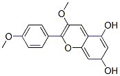 3-methoxy-2-(4-methoxyphenyl)-7H-chromene-5,7-diol Struktur