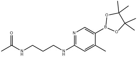 N-(3-(4-Methyl-5-(4,4,5,5-tetraMethyl-1,3,2-dioxaborolan-2-yl)pyridin-2-ylaMino)propyl)acetaMide Struktur