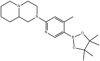 2-(4-Methyl-5-(4,4,5,5-tetraMethyl-1,3,2-dioxaborolan-2-yl)pyridin-2-yl)octahydro-1H-pyrido[1,2-a]pyrazine Struktur