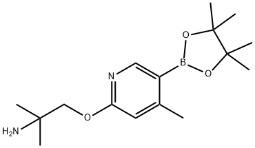 2-Methyl-1-((4-Methyl-5-(4,4,5,5-tetraMethyl-1,3,2-dioxaborolan-2-yl)pyridin-2-yl)oxy)propan-2-aMine Struktur