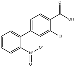 2-Chloro-4-(2-nitrophenyl)benzoic acid Struktur