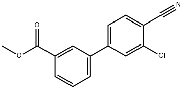 Methyl 3-(3-chloro-4-cyanophenyl)benzoate Struktur