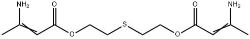 thiodiethane-1,2-diyl bis(3-aminobut-2-enoate) Struktur